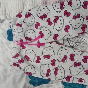Hello kitty white and pink pajama pants